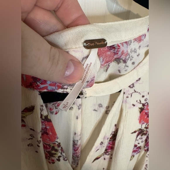 Free People Tree Swing Sleeveless Tunic Dress | Pink & Purple Floral | Women’s S - Picture 8 of 12